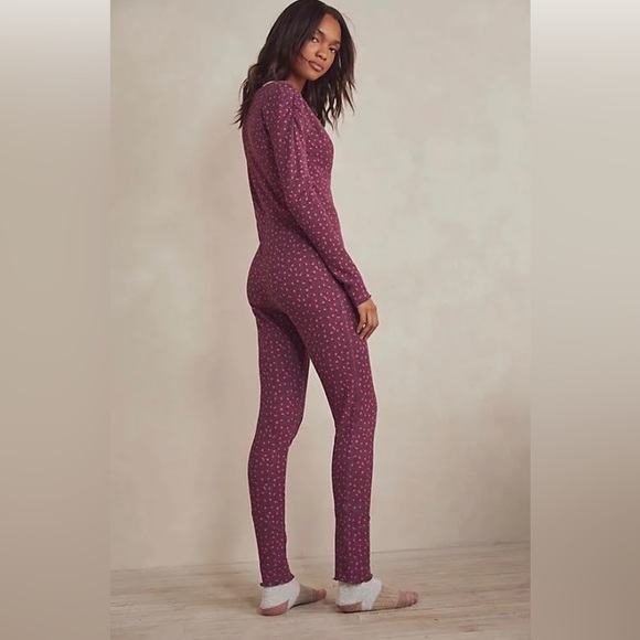 FREE PEOPLE HOME ALONE LONG JOHN PAJAMA - Picture 2 of 8